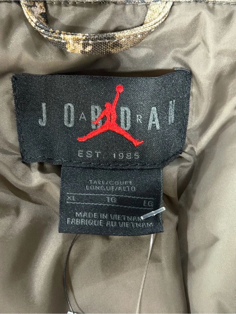 XL-tall Jordan Men's Camouflage Field Jacket -‎ Brown/Green